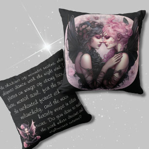 Gothic Fairy fairycore Whimsygoth Whimsical goth Throw Pillow