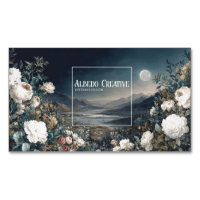 Gothic Fairytale Floral Mountain Moon Landscape