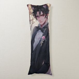 Gothic Fantasy Anime Catboy Body Pillow
