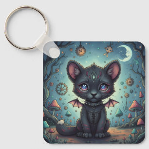 Gothic Fantasy Baby KitBat Keychain