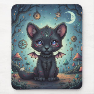 Gothic Fantasy Baby KitBat Mouse Pad