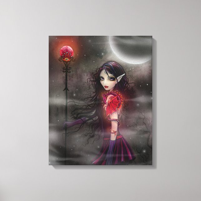 Gothic Fantasy Dragon Fairy Gallery Wrapped Canvas (Front)