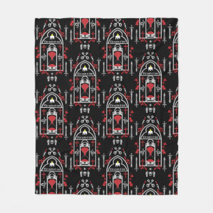 Gothic Fashion Style Fleece Blanket