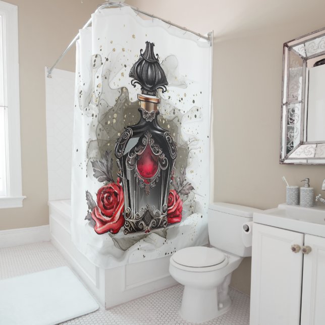 Gothic Fashion Victorian Perfume Bottle with Roses (In Situ)