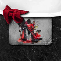 Gothic Fashionista Red Bottom Stilettos with Roses