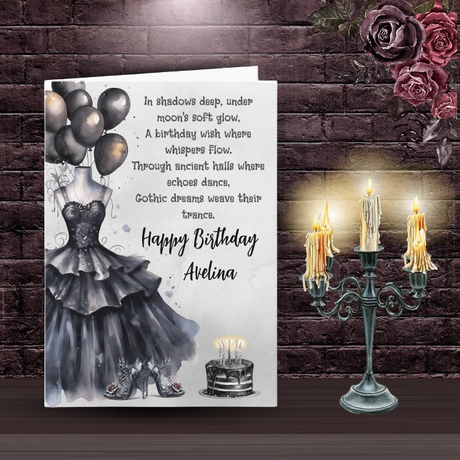 Gothic Female Birthday Card (Creator Uploaded)