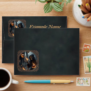 Gothic Flames, the guardian of the burning dice.  Envelope