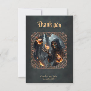 Gothic Flames, the guardian of the burning dice. Thank You Card