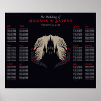 Gothic Floral Castle Wedding Wedding Seating