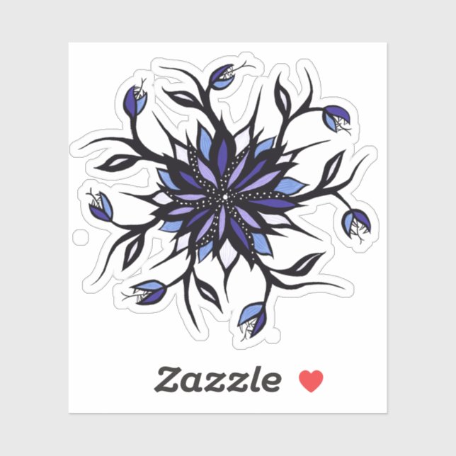 Gothic Floral Mandala Monsters And Teeth (Sheet)