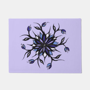 Gothic Floral Mandala Monsters And Teeth Doormat