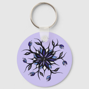 Gothic Floral Mandala Monsters And Teeth Keychain