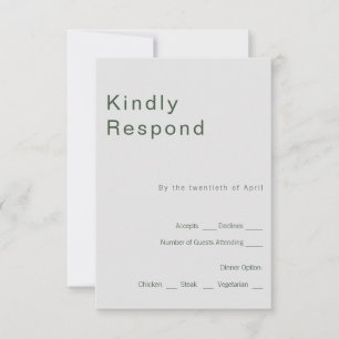 Gothic Floral Response Card