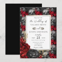 Gothic Floral Skulls Wedding 