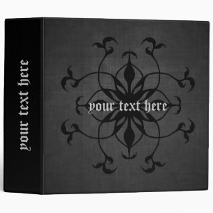 Gothic flower binder to personalize large