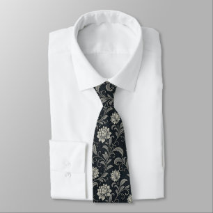 Gothic Flowers Pattern Tie