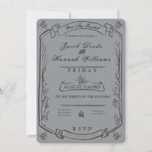 Gothic Forest Moody Wedding Invitation