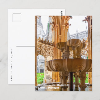 Gothic Fountain and Cloister. Monastery of Batalha Postcard