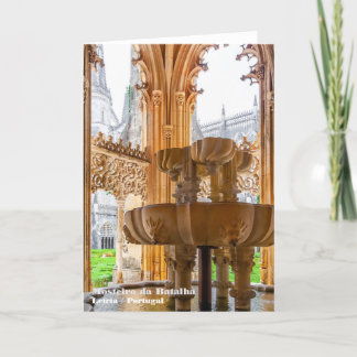 Gothic Fountain and Cloister. Monastery of Batalha Thank You Card