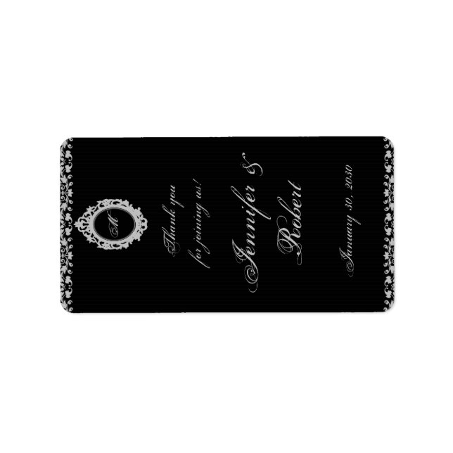 Gothic Frame Monogram Lip Balm Label (Front)