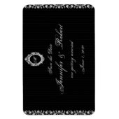 Gothic Frame Monogram Save the Date Magnet (Vertical)