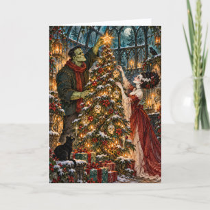 Gothic Frankenstein & Bride Creepmas Holiday Gift  Card