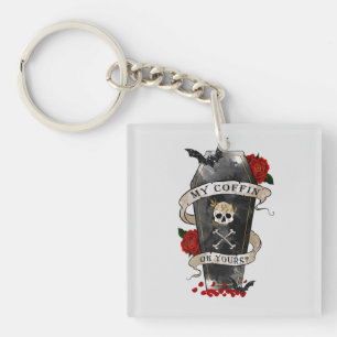 Gothic Funny Coffin Keychain