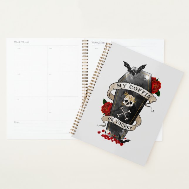 Gothic Funny Coffin Planner (Display)