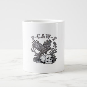 Gothic Funny F-Caw-F Humor Crow Essential Retro St Large Coffee Mug