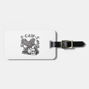 Gothic Funny F-Caw-F Humor Crow Essential Retro St Luggage Tag