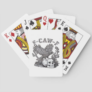 Gothic Funny F-Caw-F Humor Crow Essential Retro St Playing Cards