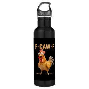 Gothic Funny Humor Crow F Caw F Style 710 Ml Water Bottle