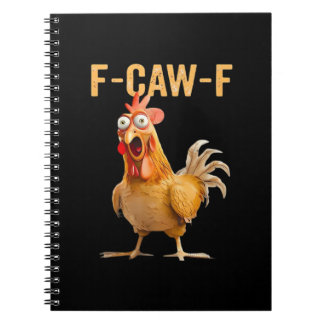 Gothic Funny Humour Crow F-Caw-F Notebook