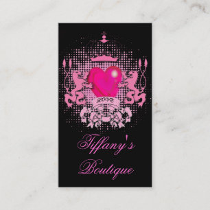 gothic Fuschia Grunge tattoo artist Business Cards