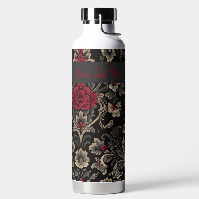 Gothic Garden Personalized Water Bottle (Left)