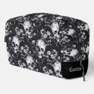 Gothic Garden Skulls and Floral Goth Summer Dopp Kit