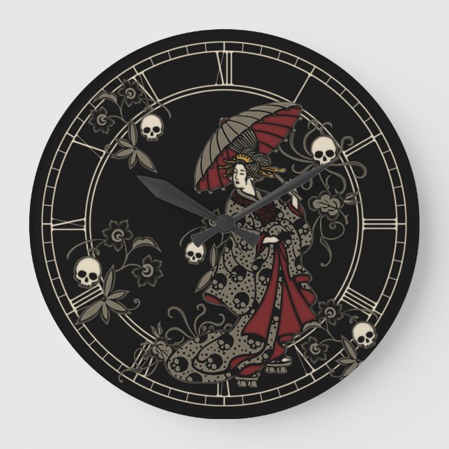 Gothic Geisha Large Clock (Front)