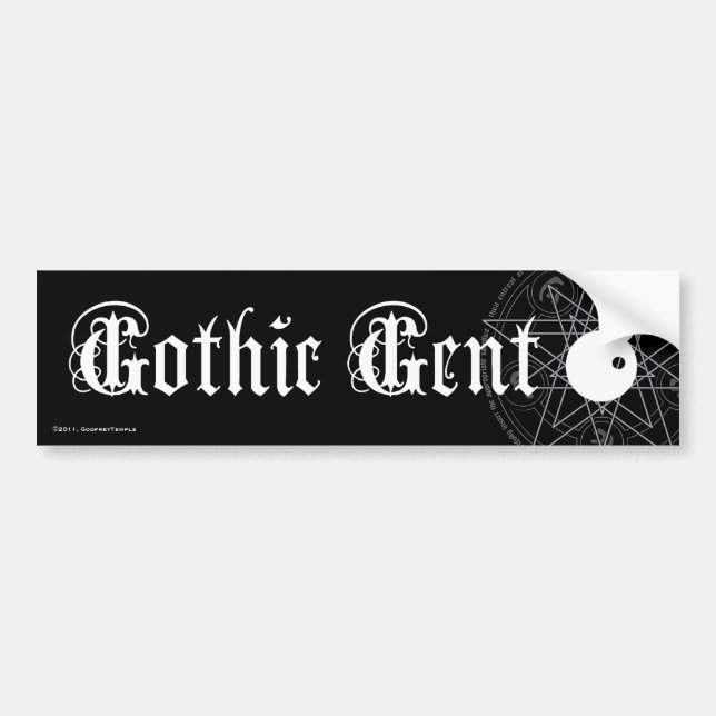 Gothic Gent Bumper Sticker (Front)