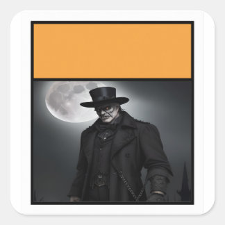 Gothic Gentleman Under Full Moon Sticker