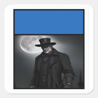 Gothic Gentleman Under Full Moon Sticker