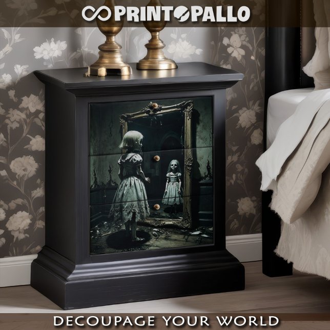 Gothic ghost doll in a cursed mirror  tissue paper (Creator Uploaded)