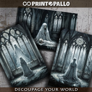 Gothic Ghost in the presence of the soul Wrapping Paper Sheet