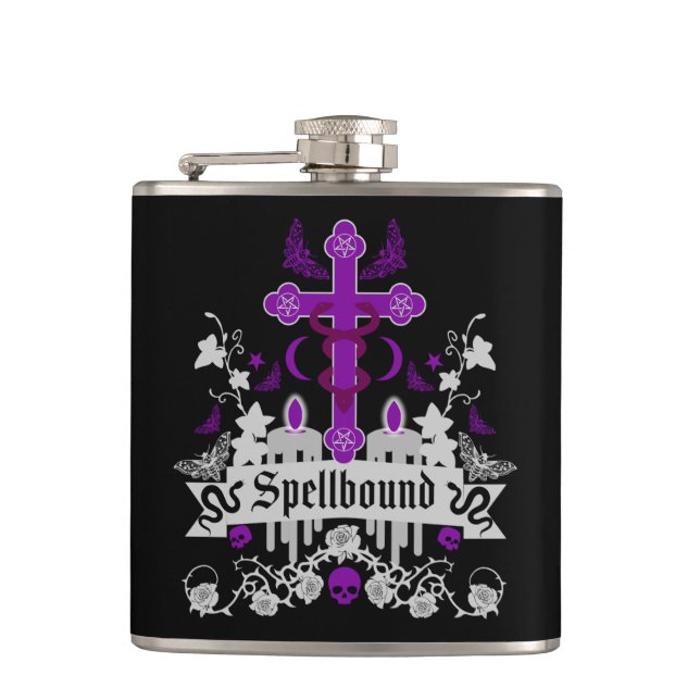 Gothic Gifts For Him And Her Hip Flask (Front)