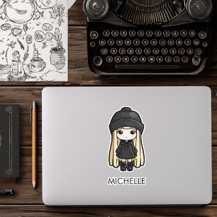 Gothic Girl Cute Girly Anime Cartoon Personalized