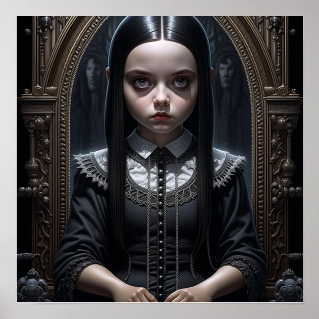 Gothic Girl Haunted Halloween  Poster (Front)