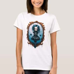 Gothic Girl in Victorian Mirror Halloween Mug T-Shirt