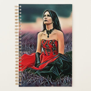 Gothic Girl Sitting Customisable Planner