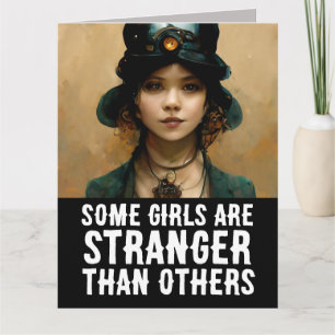 GOTHIC GIRL STEAMPUNK BIRTHDAY GREETING CARD HER