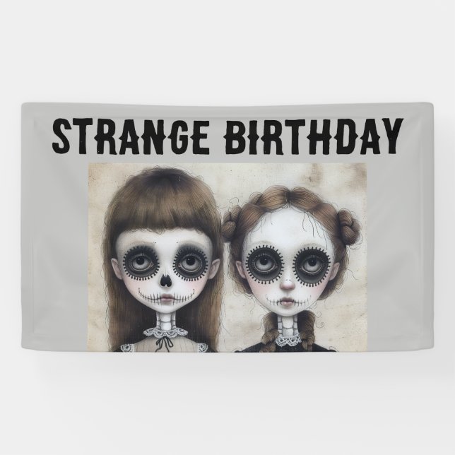 GOTHIC GIRLS BIRTHDAY PARTY GOTH GIRL BANNER (Horizontal)