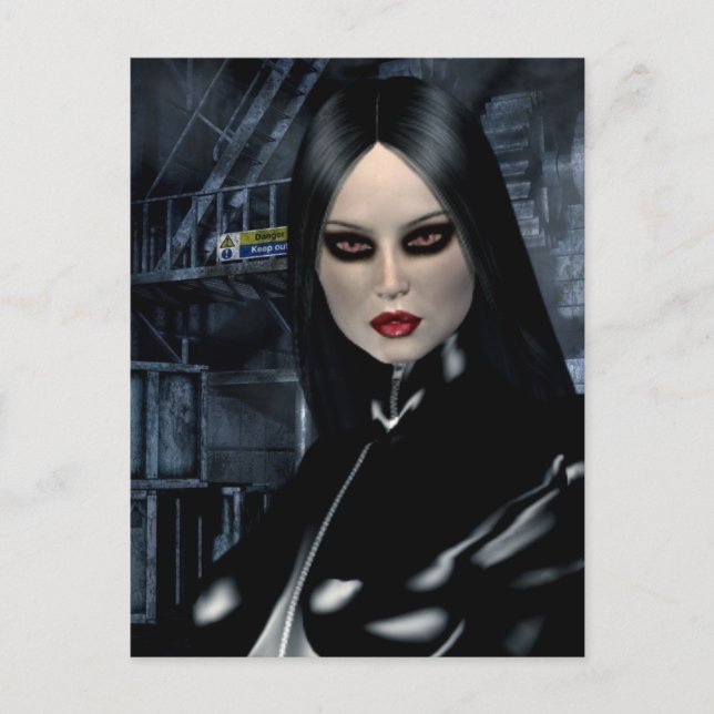 Gothic Girls Cyber Vamp postcard (Front)